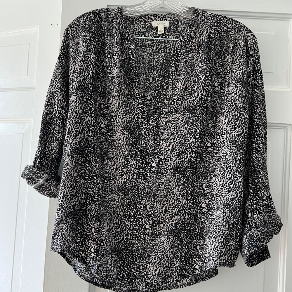 Soft Joie, leopard print top, size S